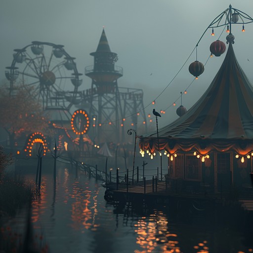 A playfully eerie carnival track that devolves into dissonant madness. It captures the essence of a haunted fairground with its vintage organ and unsettling sound effects, creating an atmosphere that is both whimsical and deeply disturbing.