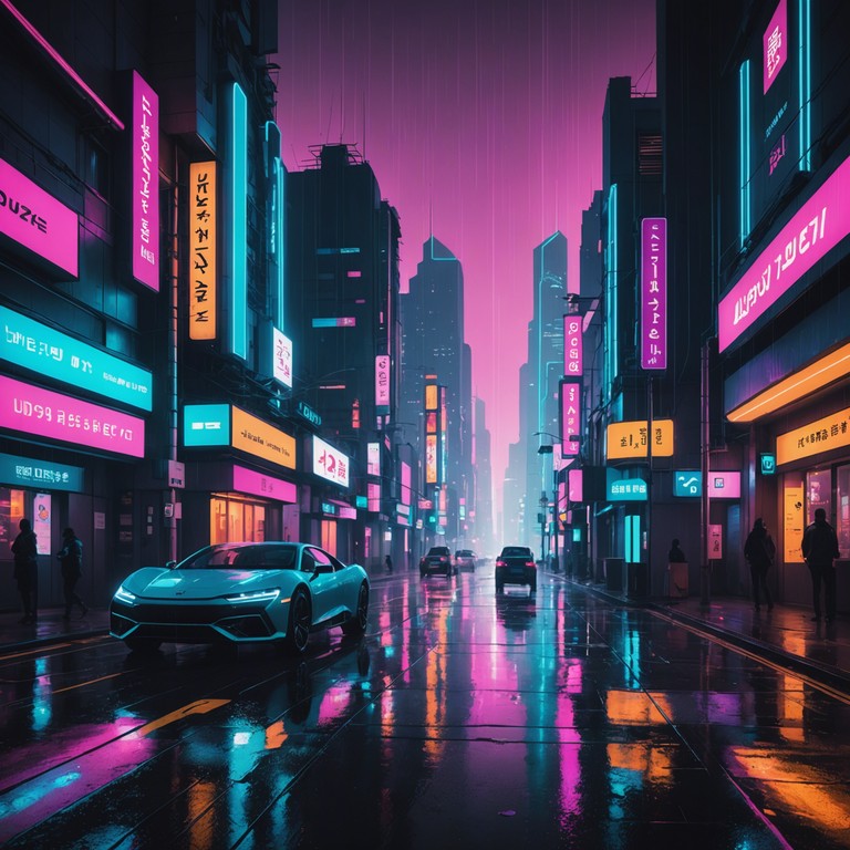 This track captures the essence of a futuristic city through minimalistic sounds. The neon lights and silent buzz of energy are translated into sparse, precisely placed sonic elements. A feeling of solitude amidst the bustle is evoked