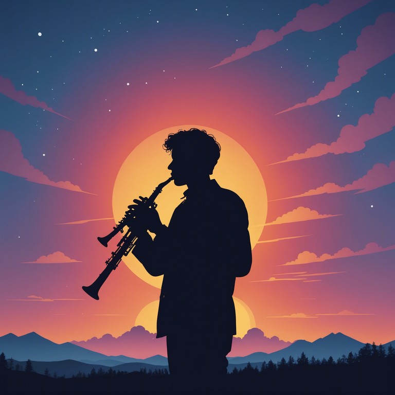 Imagine a festive gathering where dancers whirl under a setting sun, their shadows playing on the ground as an expert clarinetist leads a jubilant orchestra through high energy klezmer pieces that blend traditional elements with thrilling new twists. This music is designed to transport listeners right into the midst of an unforgettable evening.