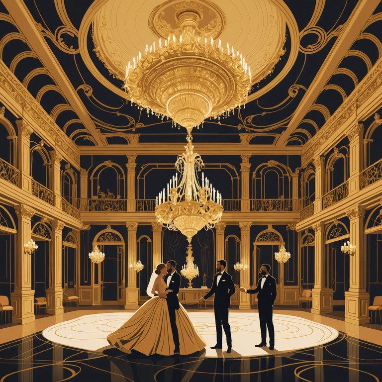 A composition that brings the elegance and romance of a traditional viennese waltz into the modern age, showcasing intricate melodic interplays that evoke a deep sense of passion and nostalgia. This piece is designed to transport listeners to a ballroom draped in velvet and lit by shimmering chandeliers, where every note plays out like a step in a perfectly choreographed dance.