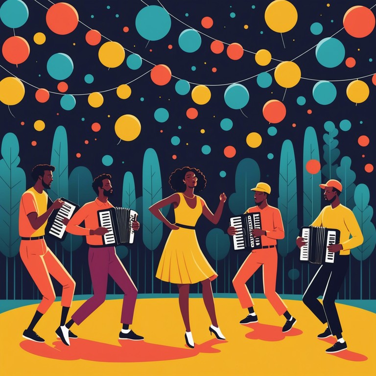 Imagine a festive celebration where polka's rhythmic bounce meets the irresistible pull of funk music, creating a dynamic, floor filling sound that commands everyone to dance.