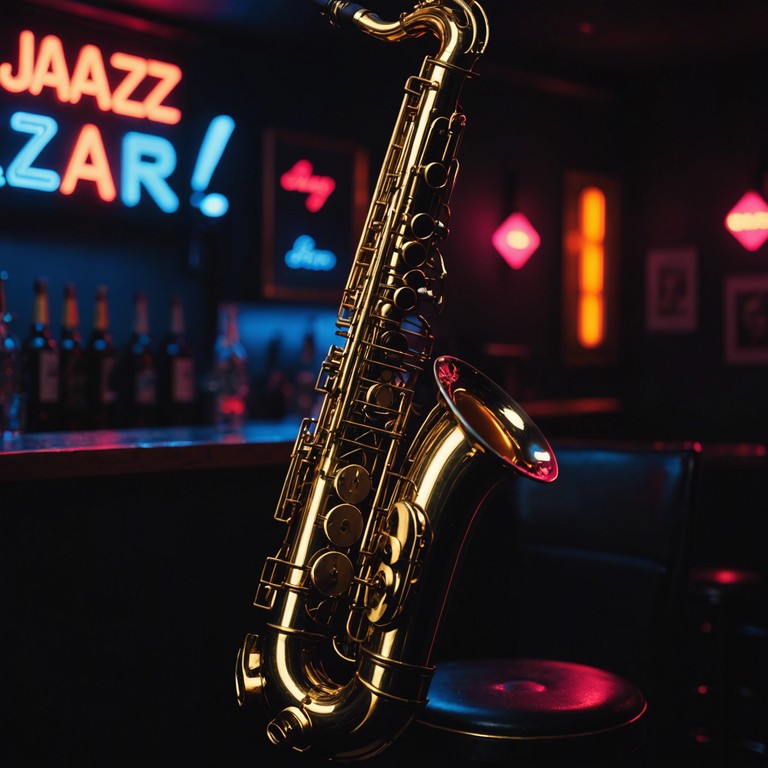 A sonic journey that merges smooth saxophone jazz with the vibrant rhythms of a bustling cityscape. It's an auditory exploration of city life, where jazz sophistication meets the pulse of contemporary soul music under the city lights.