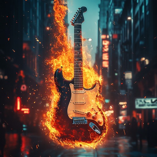 A high octane instrumental track that merges the raw energy of rap beats with the intensity of heavy metal guitar riffs. The song features driving drum patterns, syncopated rhythms, and powerful guitar work to create a dynamic and lively soundscape that captures the essence of urban rebellion.