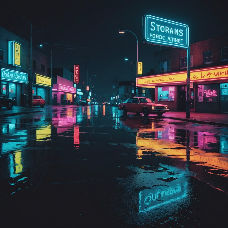 In a gritty fusion of sound, neon shadows dance captures the eerie essence of a dystopian megacity where shadows writhe against the neon glow. Syncopated rhythms and deep basslines carve through the unsettling silence of dilapidated cyber alleys.