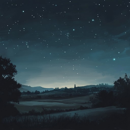 A soft and emotive piano piece that delicately unfolds, capturing the essence of lost moments and gentle whispers of time under the serene canopy of the night sky.