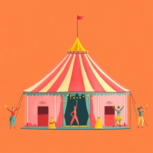 A dynamic instrumental piece with playful guitar riffs, groovy basslines, and energetic drum patterns, reminiscent of the joyful energy found in a child’s circus. The vibrant rhythms and spirited solos create an engaging and fun atmosphere