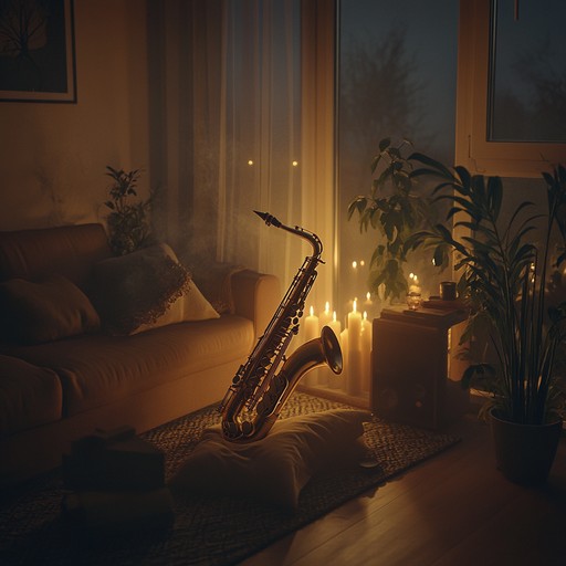 A blend of smooth, sultry tones crafted to evoke the warmth and intimacy of a midnight ambiance. The music sways softly, creating a passionate and tender atmosphere.