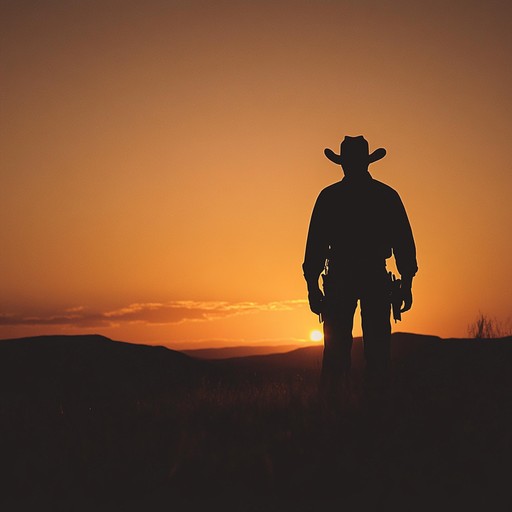 A yearning cowboy ballad featuring an evocative melody that echoes across the desert landscape. This instrumental piece uses the acoustic guitar to convey deep longing and solitude, set against the backdrop of vast open spaces and endless horizons. Perfect for evoking imagery of sunsets, abandoned trails, and introspection deep within the heart of the wild west.