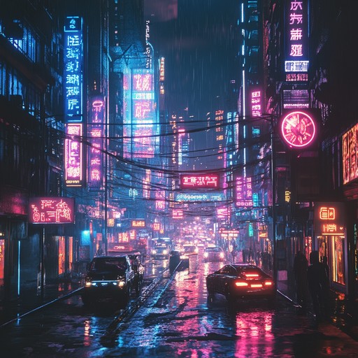 High intensity instrumental track evokes exhilarating neon cityscape night ride.