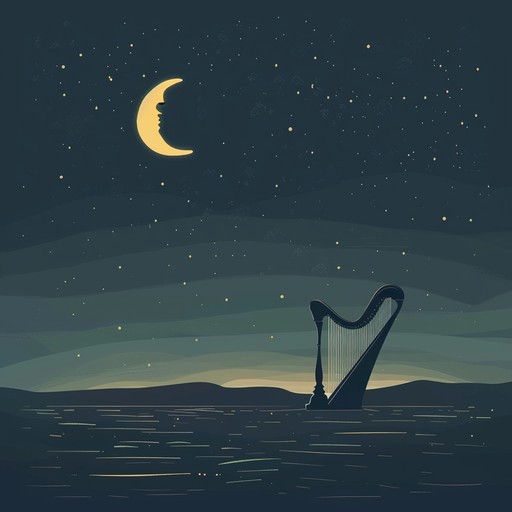 A delicate instrumental lullaby that combines gentle harp strums with subtle orchestral touches, evoking a sense of peaceful melancholy as it lulls listeners into a tranquil sleep under a moonlit sky. The soft, soothing melody is designed to calm the mind while stirring a hint of nostalgia and reflection, perfect for bedtime listening.