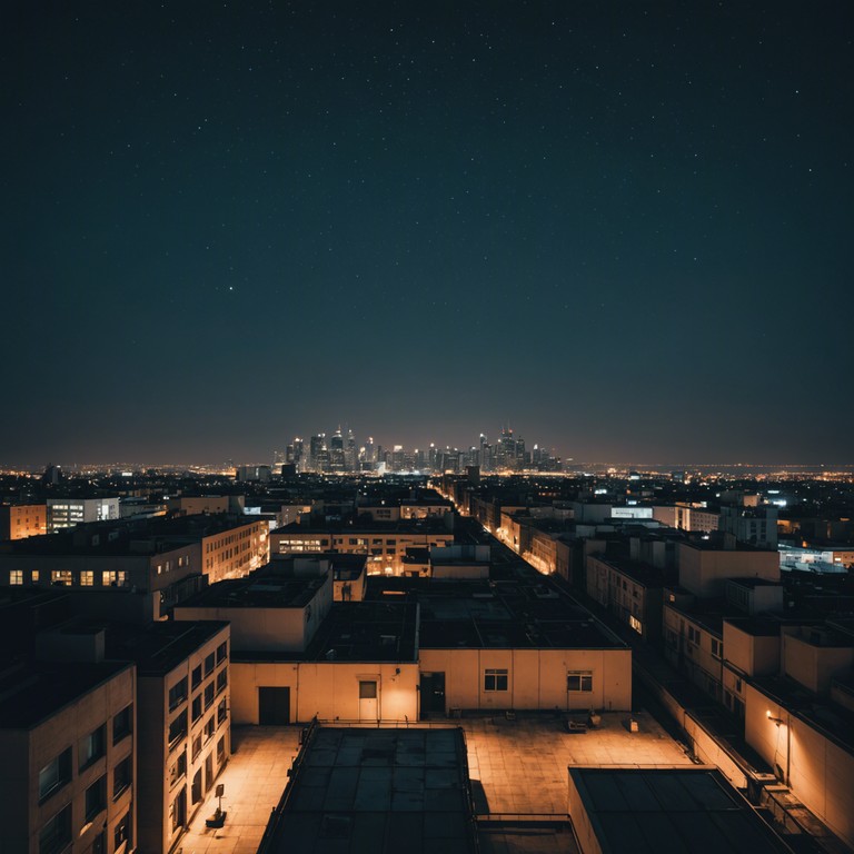 Imagine navigating through the dark, labyrinthine streets of a metropolis at night, with nothing but the sound of your own heartbeat and distant city noises guiding you. The track uses minimalistic elements and a haunting electric piano to enhance the feeling of isolation and suspense in an urban setting.