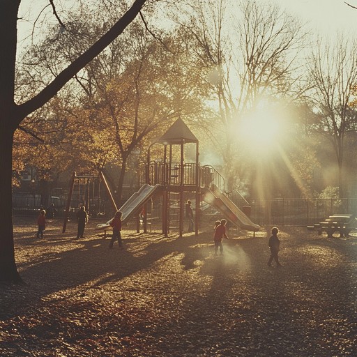 Transport listeners to a sunny playground with this nostalgic tune that captures the joyful, carefree essence of childhood summers. Featuring playful melodies and whimsical harmonics, it evokes memories of innocent fun and endless playtime.