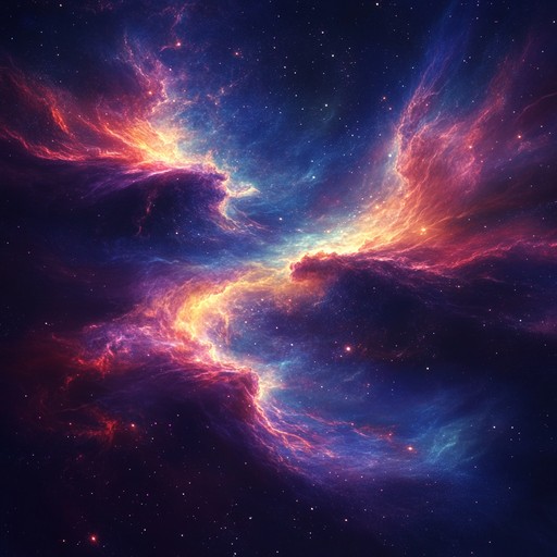 A dreamy fusion of soulful melodies and experimental rock, creating a galactic journey. Layered guitars evoke cosmic expansiveness, while a deep bassline anchors the emotions. It's a musical voyage, pushing boundaries and touching hearts with every note