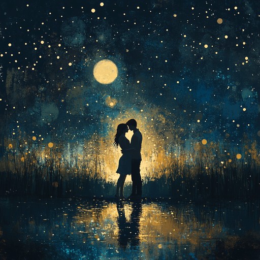 This synthpop track captures the essence of a starlit embrace, blending romantic synth echoes with a nostalgic soundscape that touches the heart and stirs warm emotions.