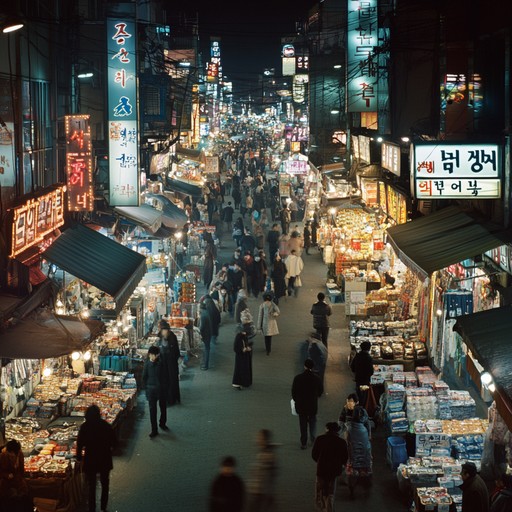 Imagine a piece where traditional korean instruments meet the pulsing heart of a city that never sleeps, weaving the gayageum's ancient strings through skyscrapers and neon lights.