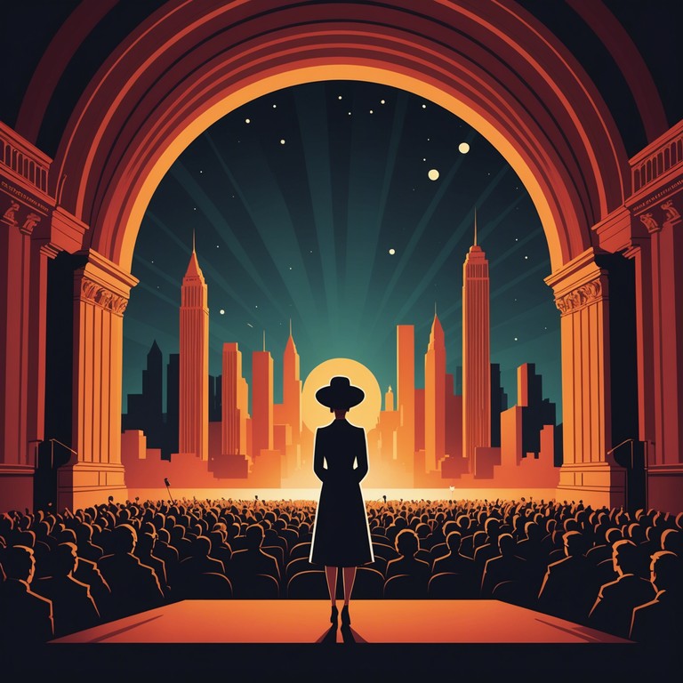 This track captures the intense, dramatic flair of a broadway showstopper but incorporates unexpected edgy elements to challenge the norms of traditional theatre music. Strong and commanding orchestral brass sections meet piercing electronic sounds to create an ambience that's both theatrical and modern.