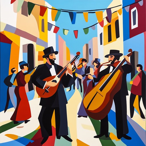 Infuse traditional klezmer sounds with modern dynamism, centering around the lively clarinet and potent percussion. The track is energetic and joyful, perfect for vibrant gatherings and celebrations.