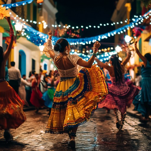 A lively salsa instrumental that brings to life the energy and joy of a festive latin celebration under the stars. Rhythmic percussion and vibrant melodies create an irresistible urge to dance and embrace the night.