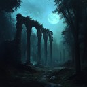 dark ambient soundscape featuring ancient chants and otherworldly synths