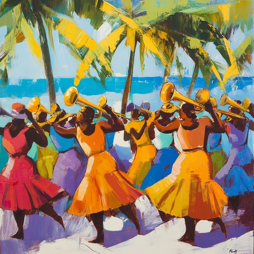 This lively mambo piece captures the playful, infectious energy of a summer dance party with charismatic rhythms that will make you move. With its spirited percussions, catchy melodies, and vibrant horn sections, this track transports listeners to a tropical paradise filled with joy and dance. Ideal for celebrations, beach scenes, and any scenario requiring a burst of festive, latin influenced fun.