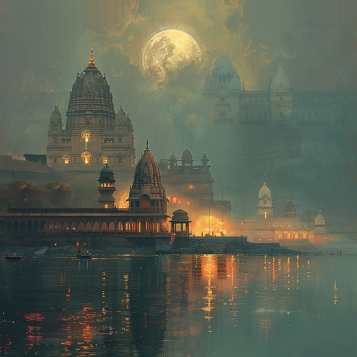 Drawing inspiration from the serene flow of the ganges, this track combines sensual hindustani rhythms with haunting melodies to evoke a sense of timeless romance and spiritual longing. The music aims to transport listeners to a moonlit night beside the sacred river, where history and present merge in the dance of sound.