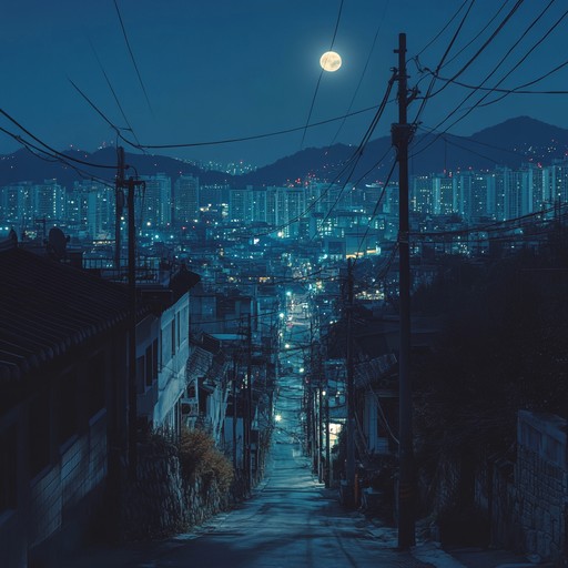 A soothing instrumental kpop track capturing the peaceful essence of a moonlit seoul night, blending gentle melodies and calming rhythms for relaxation.