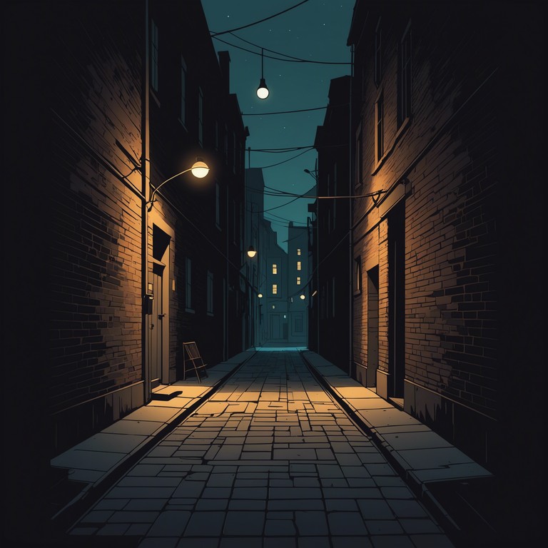 This track paints a vivid picture of an urban environment under the cloak of night, where shadows and the soft pulsating beats of grime music evoke a sense of introspection and looming uncertainty. The music's foundation is laid by a solitary bassline that broods beneath a canopy of sparse, echoing drum patterns, creating a sonic landscape that is both unsettling and magnetically engaging.