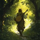 vibrant lute melody depicting a hero's courageous medieval journey