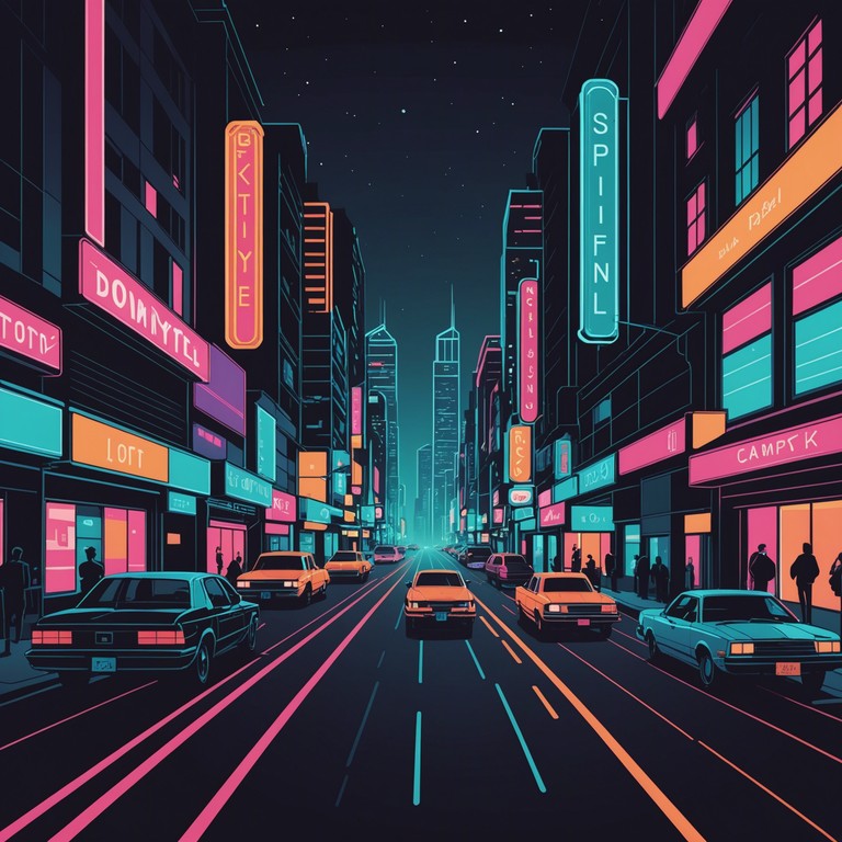 This track combines spirited funk rhythms with the hypnotic beats of house music, creating an electrifying soundscape that's perfect for nighttime city scenes. The fusion evokes images of vibrant, neon lit streets pulsating with energy and movement, distilled into a track that resonates with those who thrive after dark.