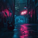 gritty guitar riffs echo through the urban nightscape