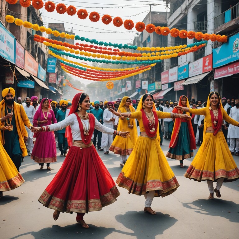 This track intertwines pulsating electronic beats with the traditional sounds of bhangra, creating a dynamic fusion that captures the essence of both modern vibrancy and rich cultural heritage. By integrating the distinct beats of the dhol, the track aims to make listeners feel as if they are partaking in a festive punjab street parade.