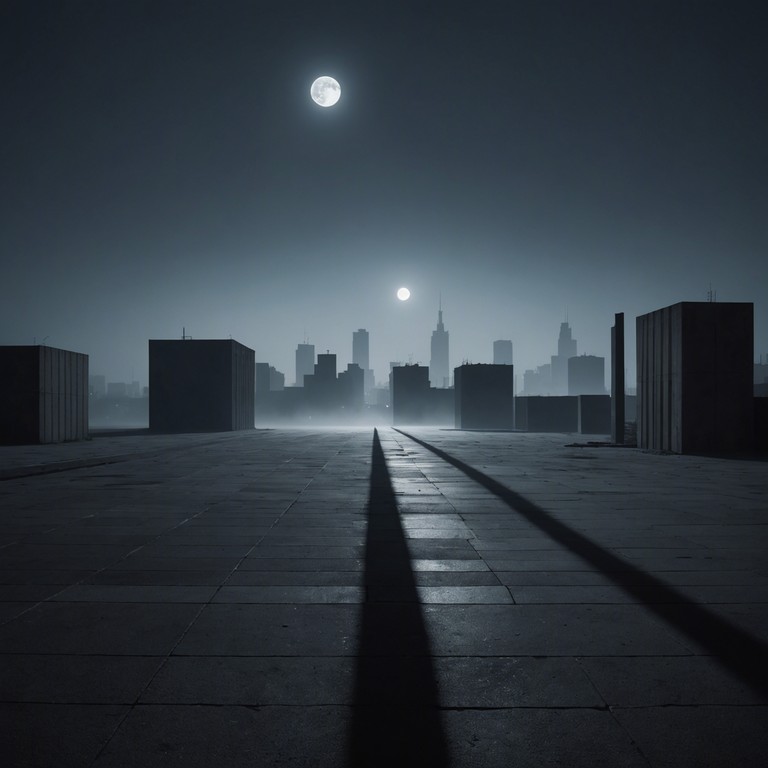 An instrumental piece where subtle, brooding drum patterns intertwine with deep, resonant basslines. This track evokes the feeling of moving stealthily through a dimly lit, abandoned cityscape at night. The ambient synth pads enrich the eerie atmosphere, while sparse, meticulous drum beats give a sense of cautious advancement through unknown territories