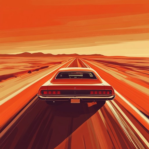 In this track, electrifying guitars conjure images of a high speed chase across a desert landscape as the sun sets, reflecting the untamed spirit of the 70s rock era, marked by rebellious energy and raw emotion.