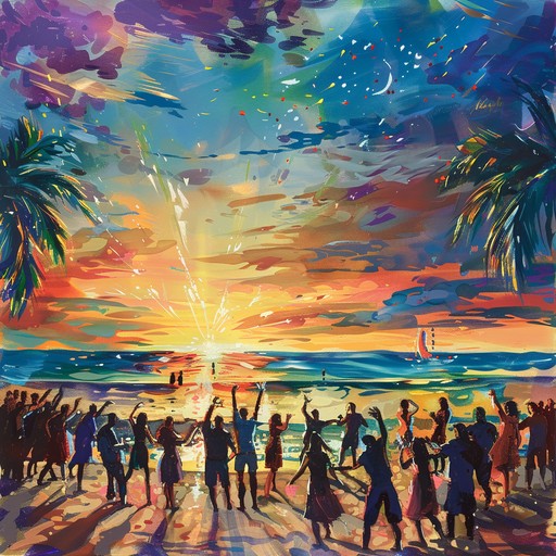 Feel the energy of vibrant island rhythms, combined with funky grooves, creating an uplifting atmosphere perfect for a beachside celebration. The music takes you to a carefree party where the sea and sunshine meet joyful dancing.