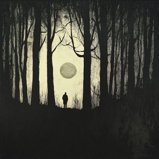 An instrumental folk rock piece that weaves haunting acoustic guitar melodies with subtle percussive elements and atmospheric soundscapes, creating a suspenseful journey reminiscent of traversing silent woods at night.