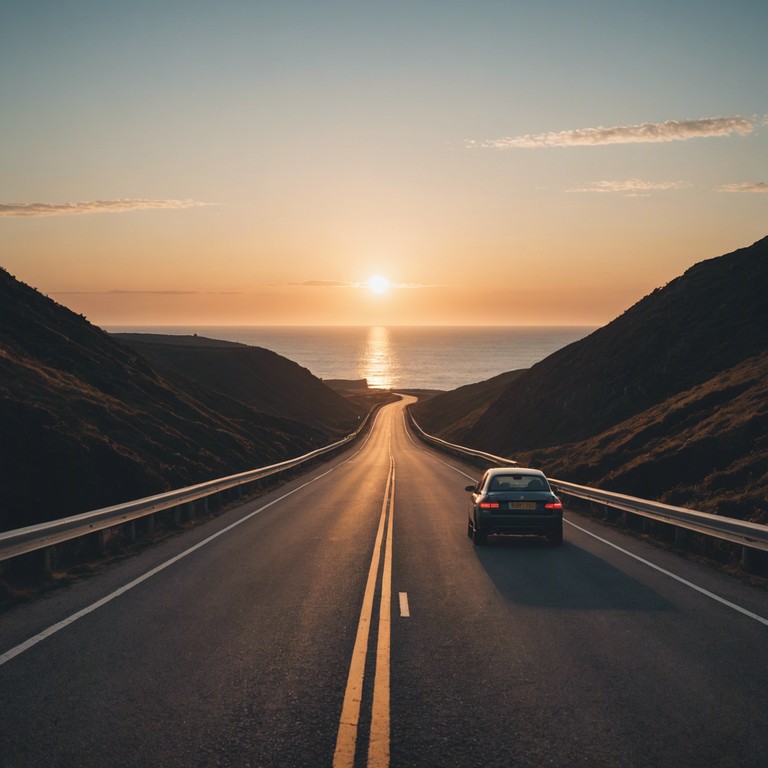 Imagine a highway along the coast, the sun setting on the horizon as breezy metal riffs seamlessly blend with the laid back rap beats, creating a soundtrack perfect for an energetic, uplifting road trip.