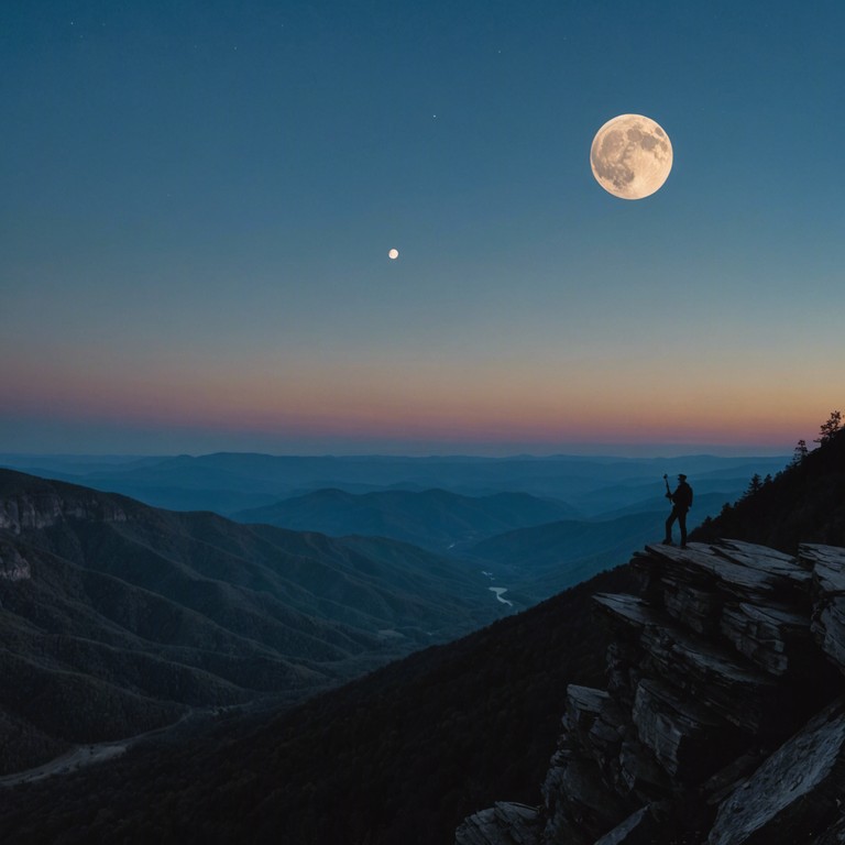 A vivid instrumental track that encapsulates the drama of a moonlit appalachian mountain scene. The stirring sounds of a solo banjo create a compelling narrative of mystery and anticipation, blending bluegrass roots with a cinematic quality that feels both intimate and expansive.