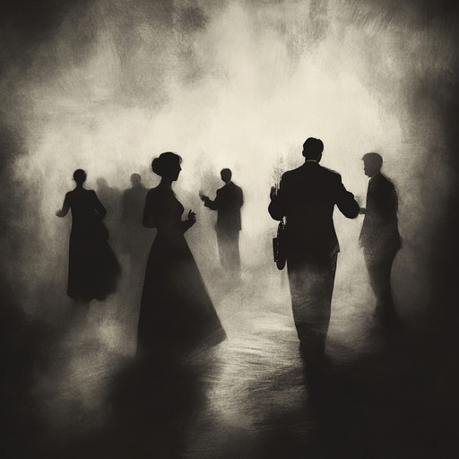 This composition captures the essence of a mystical tango performed in a shadowy ballroom, with eerie whispers and ghostly echoes intertwining with the music. The arrangement features a lead bandoneon creating an ambiance of suspense and longing, guiding the listener through a spectral dance among the shadows.