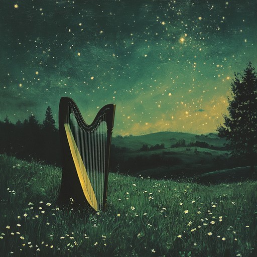 Allow yourself to be carried away by the gentle strains of the celtic harp in this peaceful instrumental. Inspired by the quiet beauty of celtic nights, the melodies weave through ambient textures, providing a calming backdrop for relaxation, meditation, or quiet contemplation.