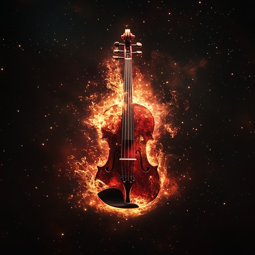 Immerse yourself in a heart pounding orchestration that delves into the depths of midnight desires, with soaring violin melodies and intense rhythmic backdrop creating an atmosphere of fervor and passion.