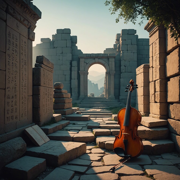 A journey through sound that revives the forgotten tales and wisdom of old, played by the soft strokes of a violin echoing through the corridors of history.