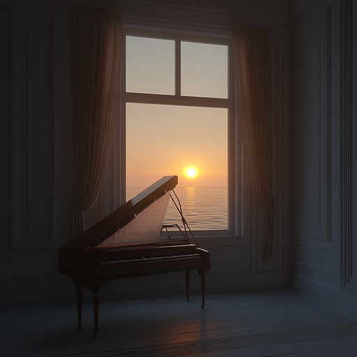 An instrumental composition in the baroque style featuring intricate harpsichord melodies that reflect on the ephemeral nature of life, stirring deep contemplation.