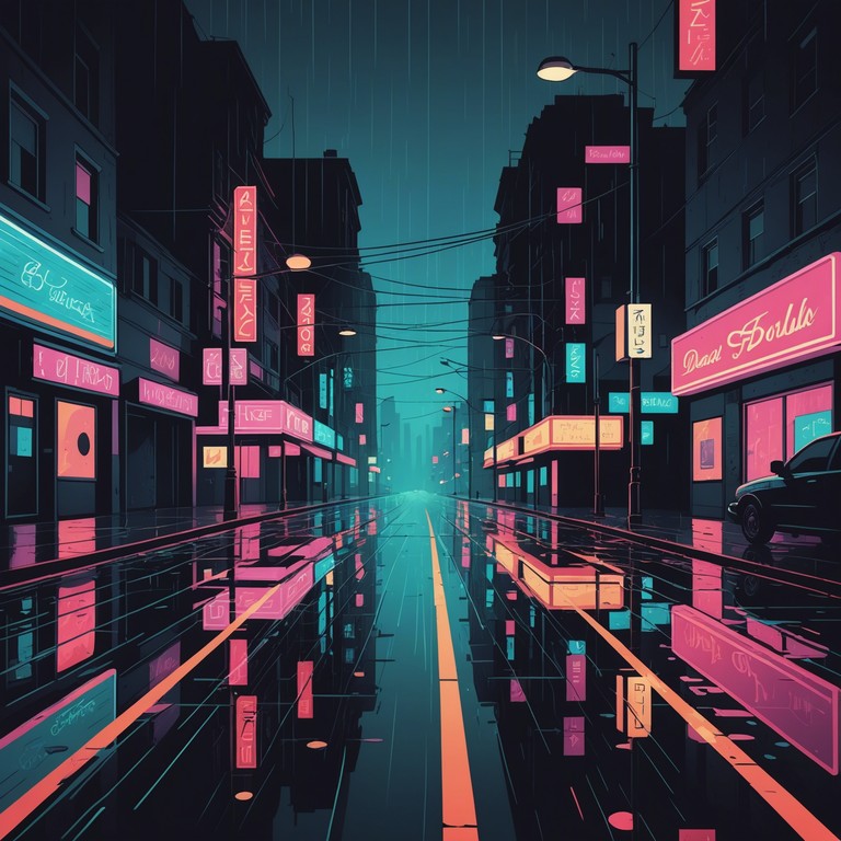 Echoes of neon rain takes you on a nocturnal stroll through rain soaked streets. The contrasting energies of soothing sax and spirited punk create a uniquely poignant musical experience, perfect for reflective night walks.