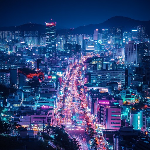 An instrumental kpop track that combines energetic synth melodies with driving beats, creating an uplifting and spirited atmosphere evocative of seoul's vibrant nightlife.