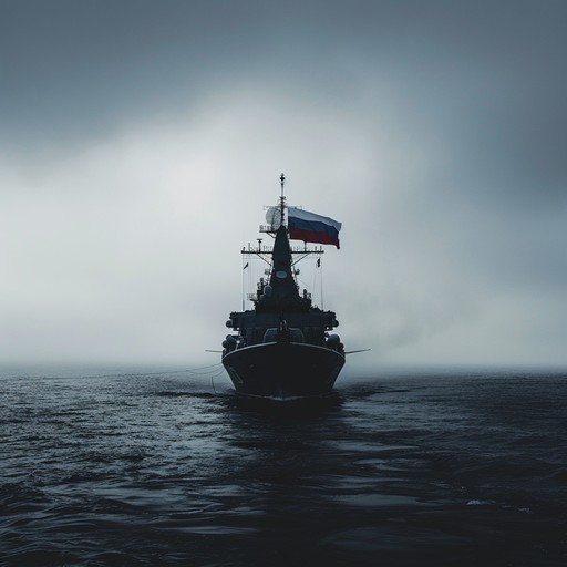 An epic orchestration inspired by the strength and pride of the russian navy, using powerful brass, emotive strings, and steadfast percussion to evoke a sense of grandiosity and national pride.