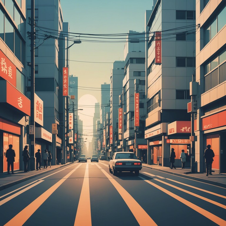 Imagine starting your day in the heart of tokyo, where tradition meets the modern pulse of life. This track provides a musical expression of the city's vibrant spirit, starting with gentle shamisen strings that build into a joyous, energetic crescendo.