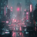 uplifting cyberpunk beat with vibrant electronic melodies.