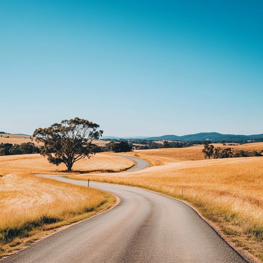 A lively, toe tapping instrumental piece that evokes the feeling of cruising down a sunlit country road, surrounded by rolling hills and open fields, capturing the spirit of freedom and joy in rural americana.