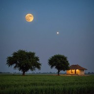 celebration under the moon with lively beats