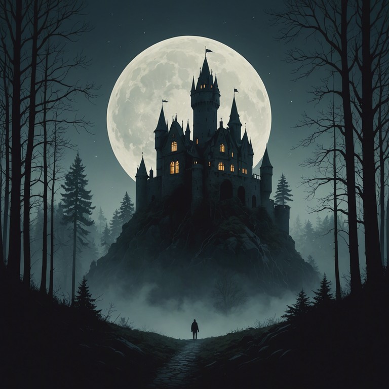 This track features a single, haunting cello playing elongated, suspenseful notes that ebb and flow, creating a deep sense of mystery and unease. The minimalism in the composition enhances the emotional intensity, making each note resonate with eerie significance, evoking a scene of an abandoned castle enveloped in mist at twilight.